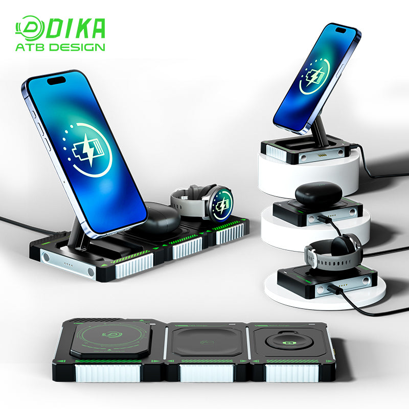 Three-in-one wireless charging stand  DHW803
