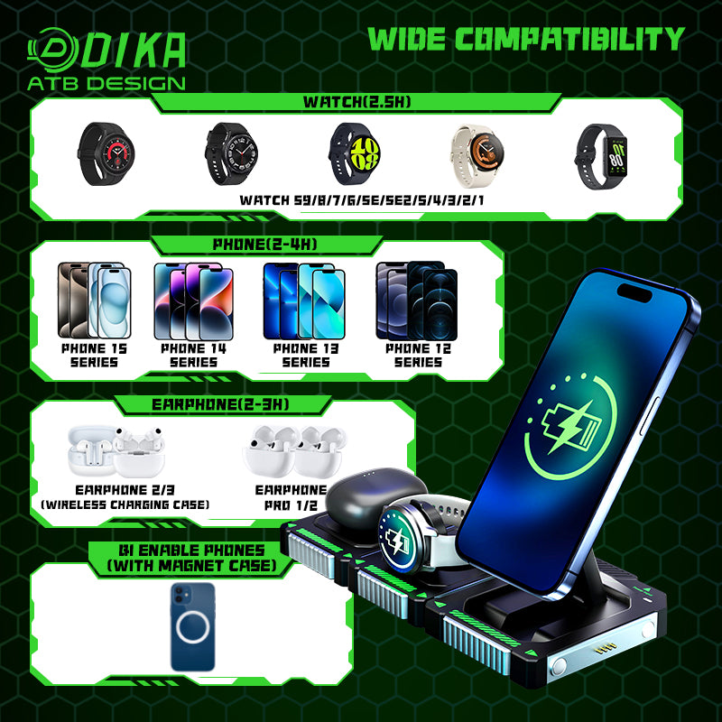 Three-in-one wireless charging stand  DHW803