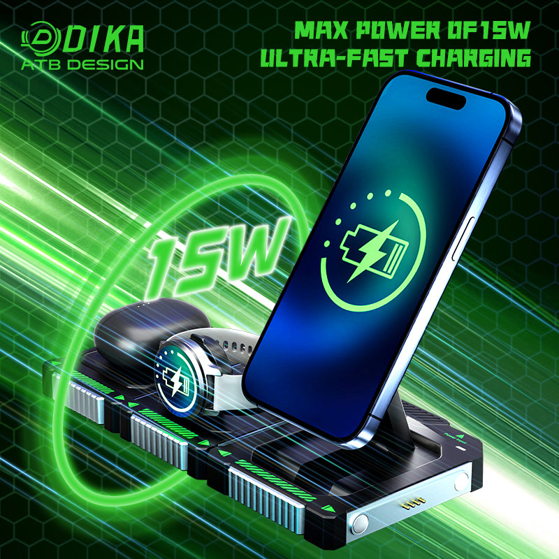 Three-in-one wireless charging stand  DHW803