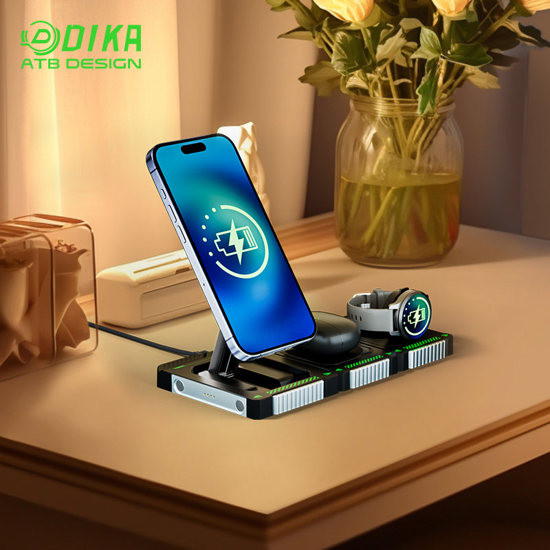 Three-in-one wireless charging stand  DHW803