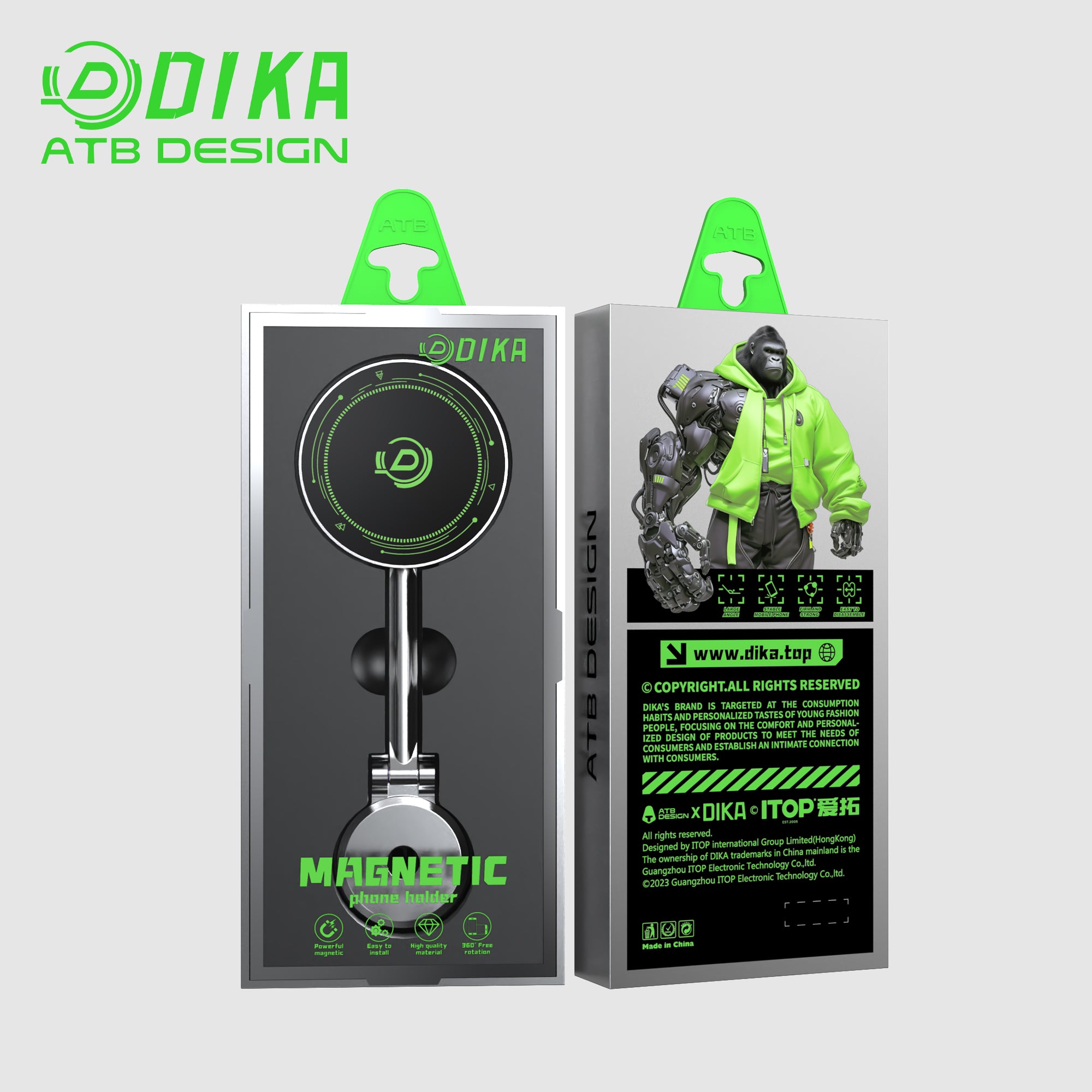 Damping axis double folding magnetic wireless charging stand  DHW804